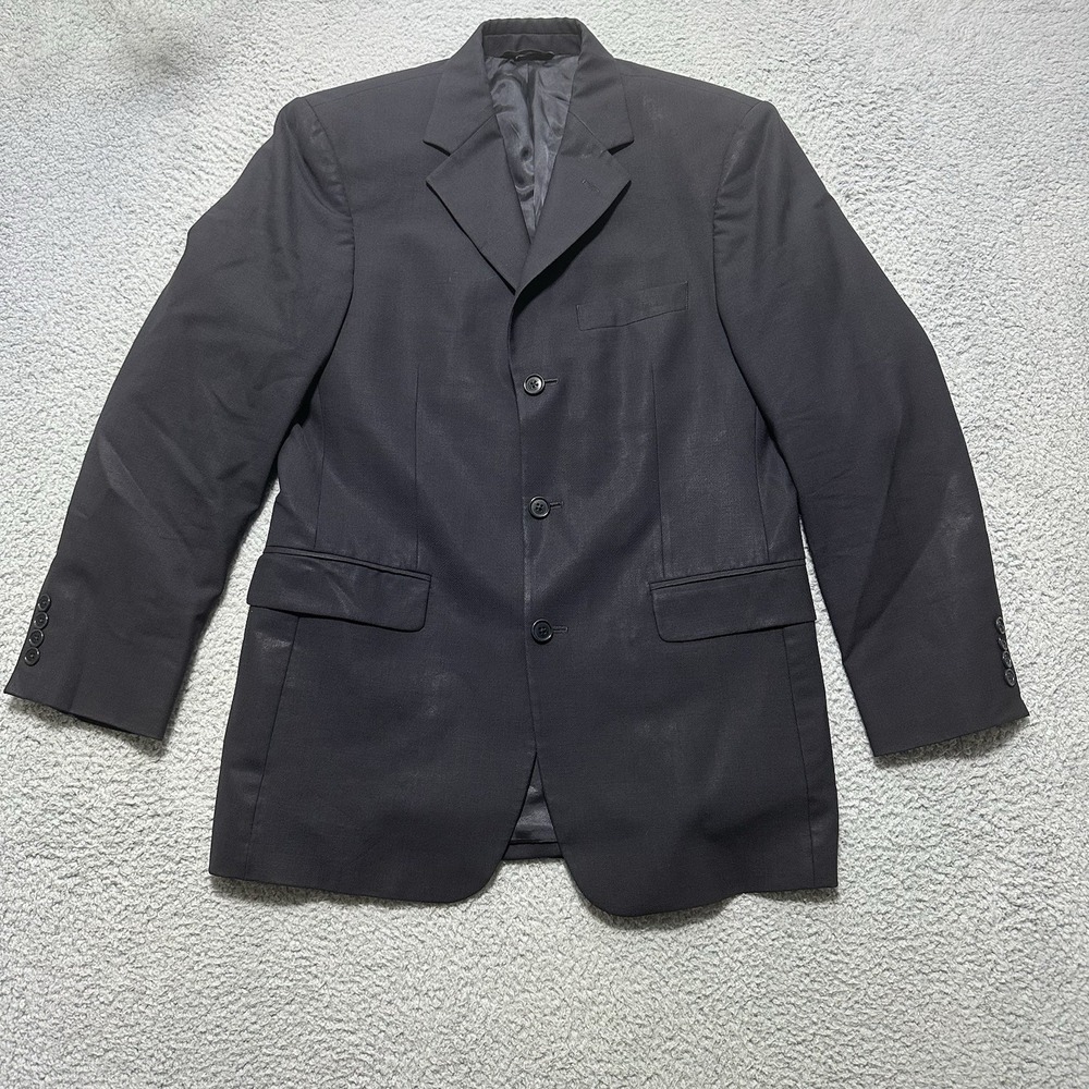 Brooks Brothers 346 Mens 38R‎ Blazer Black Wool Stretch Sport Coat Jacket